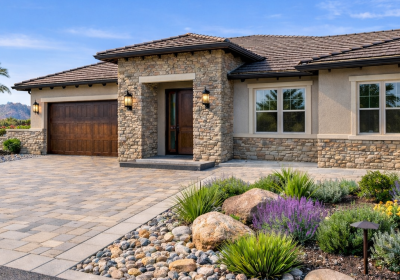 Carmel Valley San Diego Front Yard Zone 0 Wildfire Safety Fire Compliant Front Yard