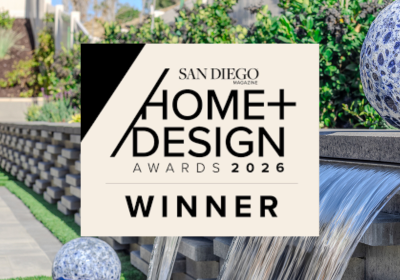 Greenway Landscape Design & Build received two 2026 San Diego Magazine Home + Design Awards for the Rose Residence and Paul Residence in Poway, California.